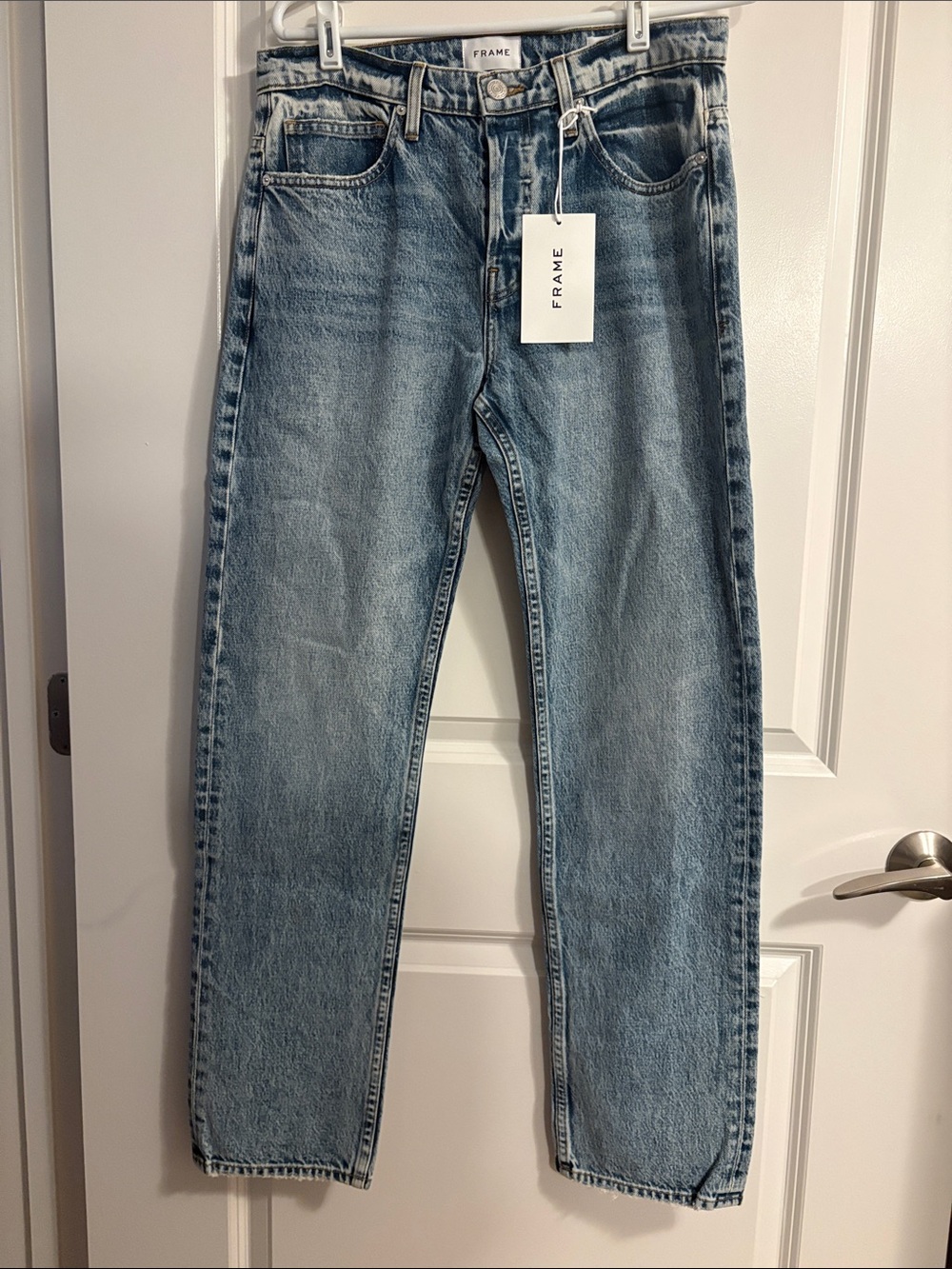 Frame Denim Women's Light Blue Straight Leg Jeans